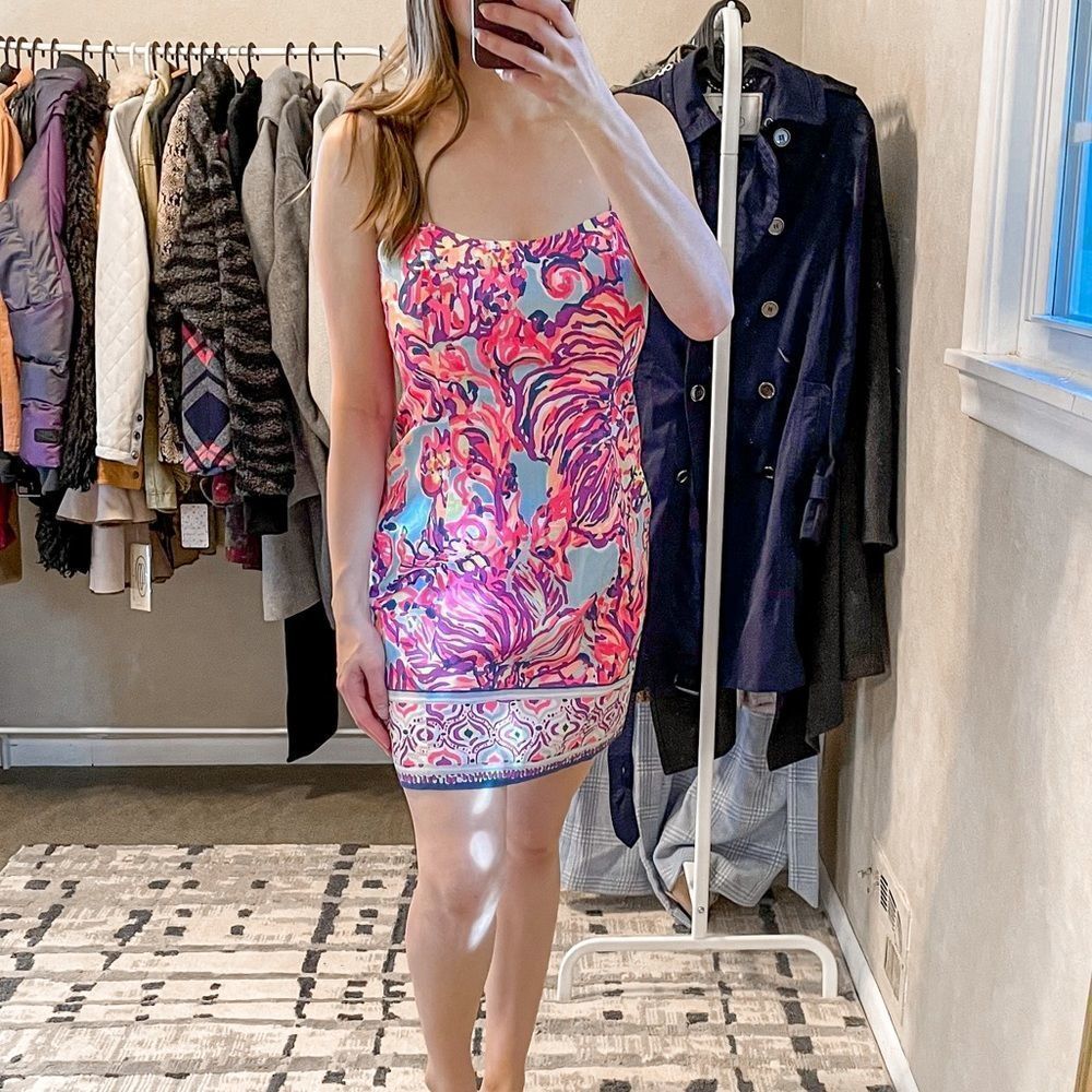 Lilly Pulitzer Shelli Stretch Shift Dress Pink 6